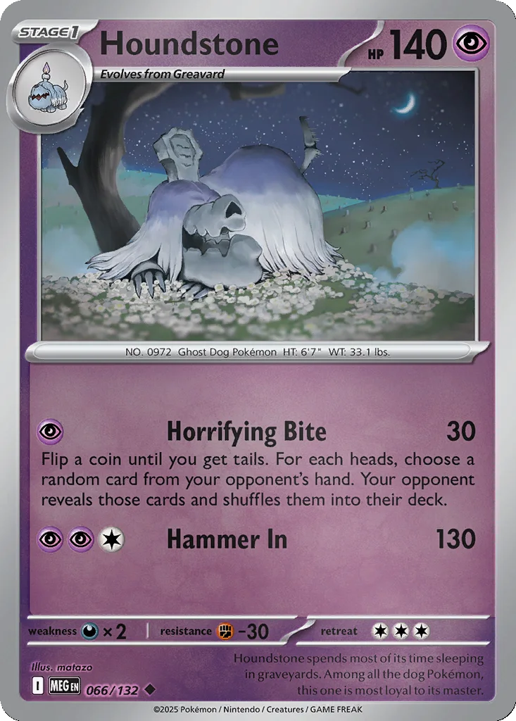 Houndstone 066/132 ME01: Mega Evolution (Reverse holo)