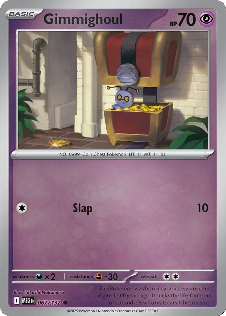 Gimmighoul 067/132 Mega Evolution (Reverse holo)