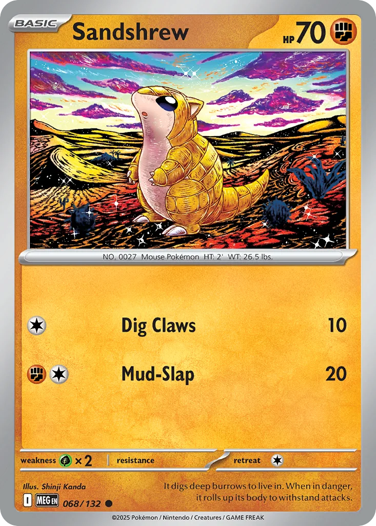 Sandshrew 068/132 ME01: Mega Evolution (Normal)