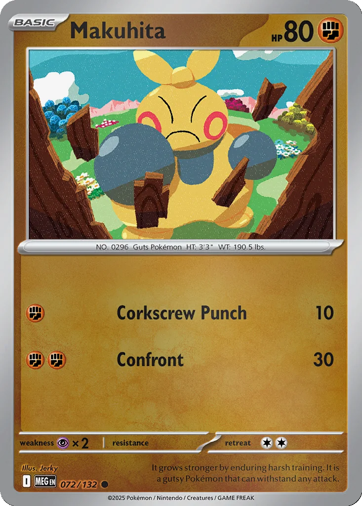 Makuhita 072/132 Mega Evolution (Reverse holo)