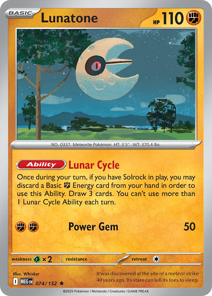 Lunatone 074/132 ME01: Mega Evolution (Holo)