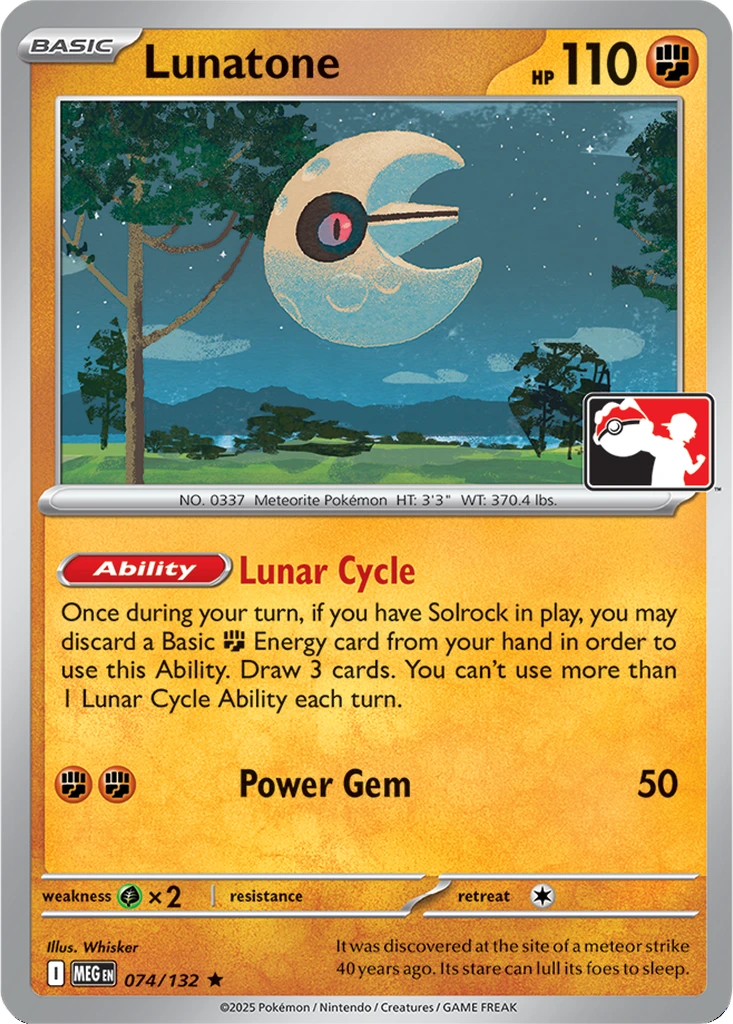 Lunatone 074/132 Mega Evolution (Play! Pokémon)