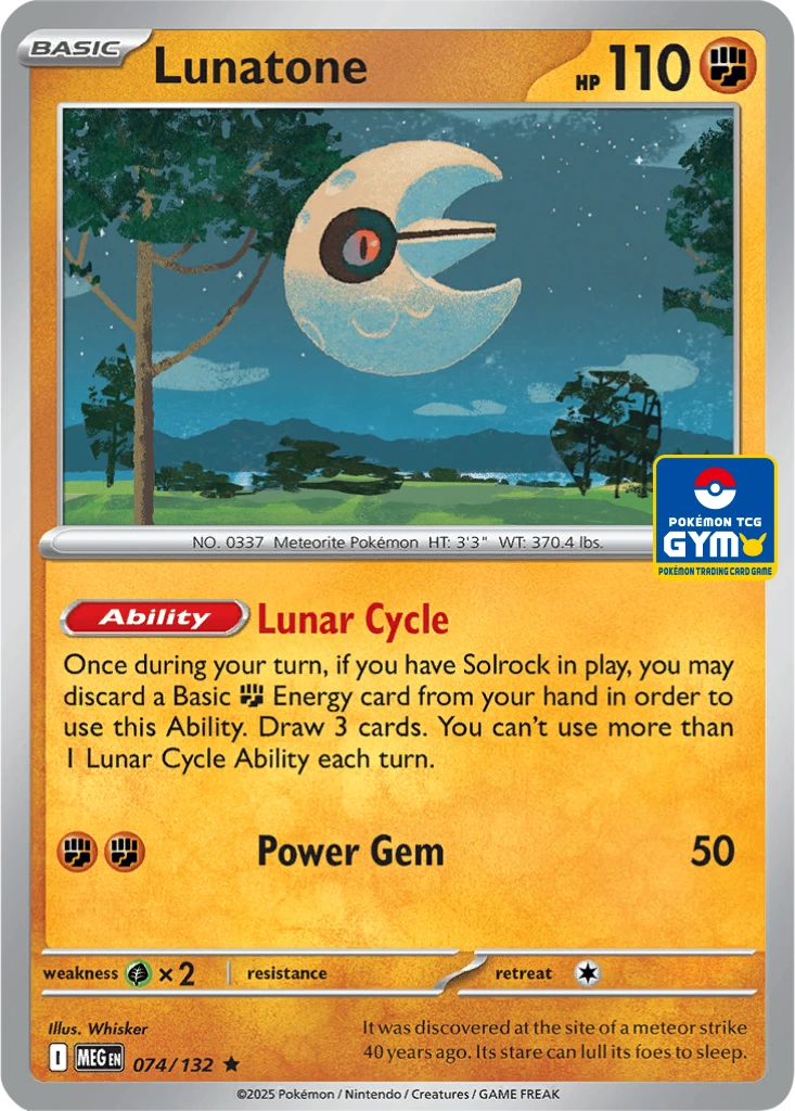 Lunatone 074/132 Mega Evolution (Pokémon TCG Gym)