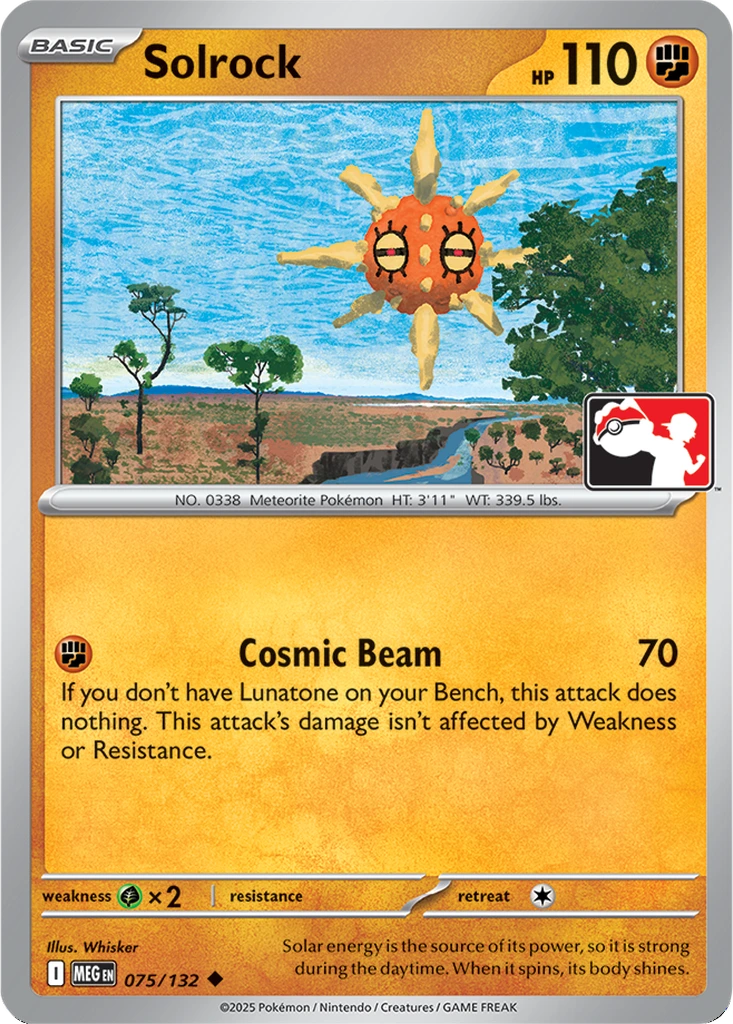 Solrock 075/132 Mega Evolution (Play! Pokémon)