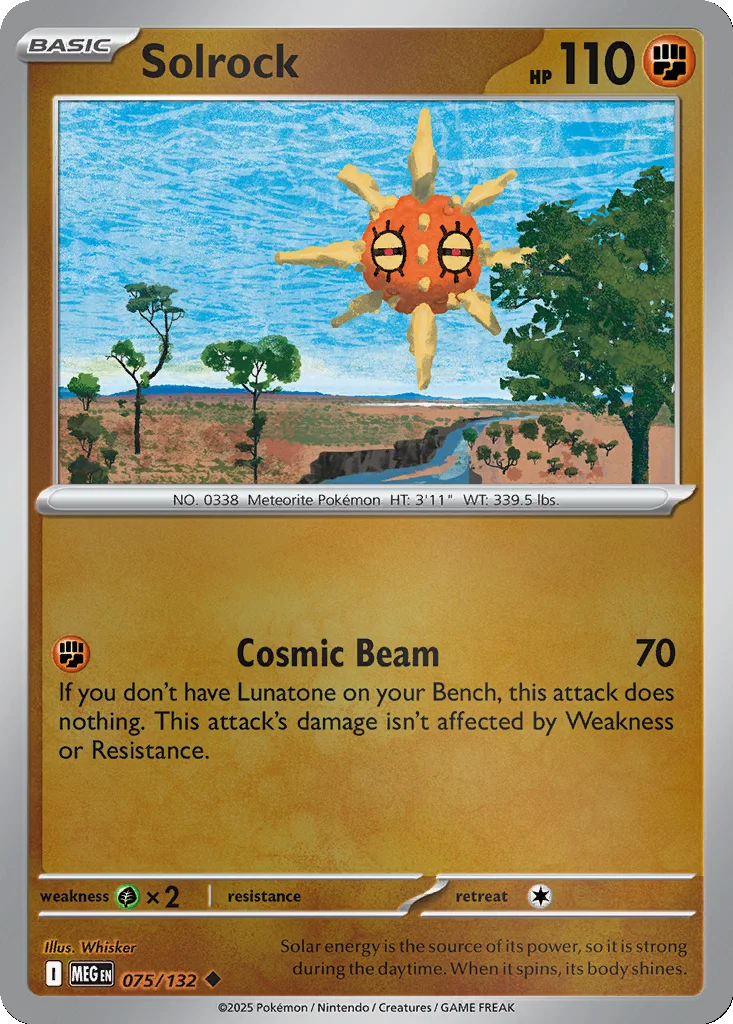 Solrock 075/132 Mega Evolution (Reverse holo)