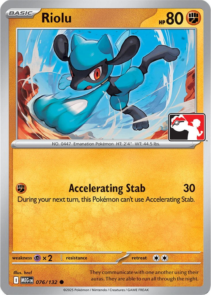 Riolu 076/132 Mega Evolution (Cosmos Holo)