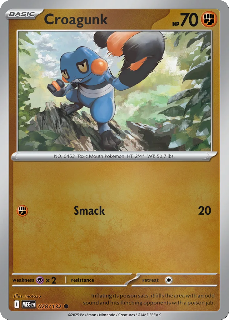 Croagunk 078/132 Mega Evolution (Reverse holo)