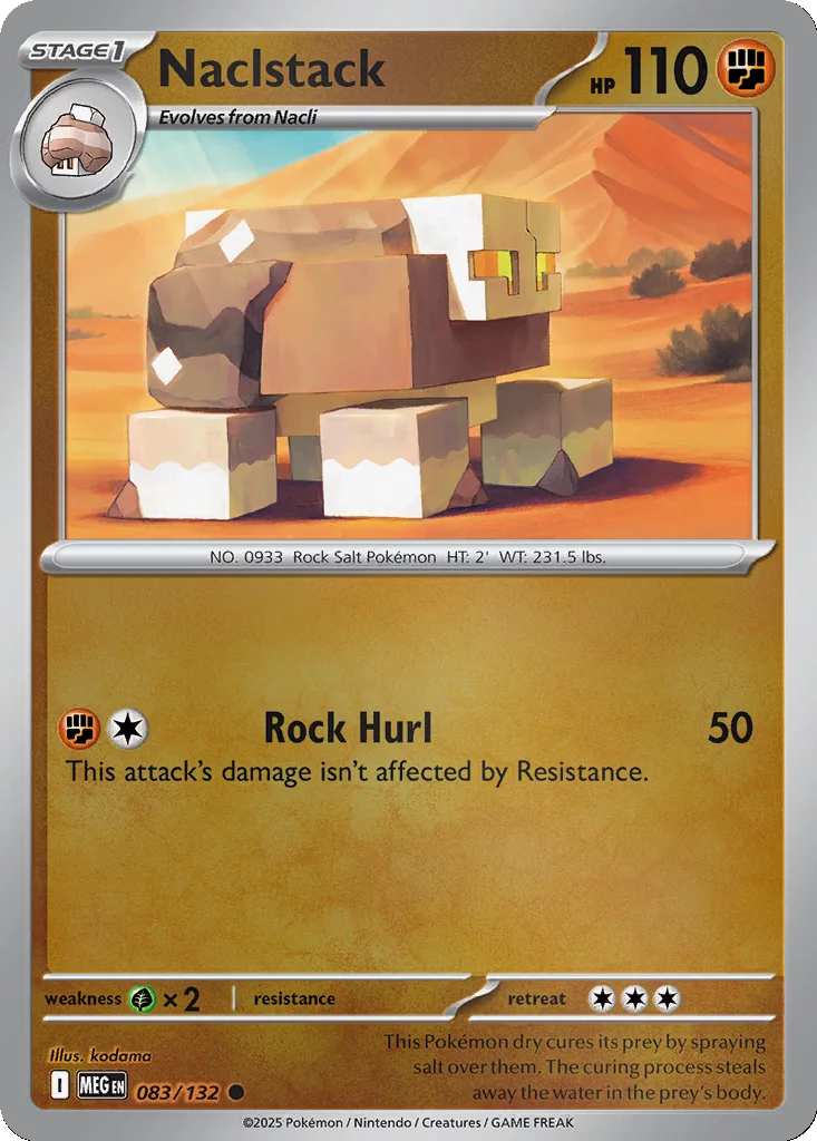 Naclstack 083/132 Mega Evolution (Reverse holo)