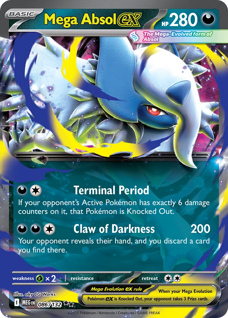 Mega Absol ex 086/132 Mega Evolution (Holo)
