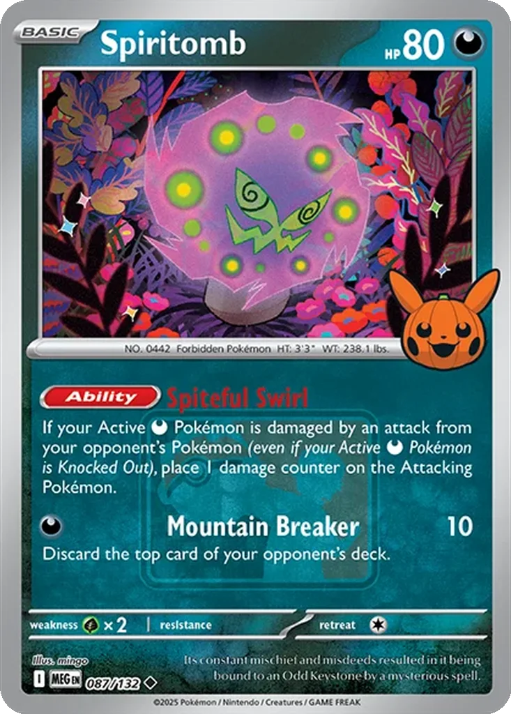 Spiritomb 087/132 Mega Evolution (Trick or Trade 2025 / Play! Stamp)