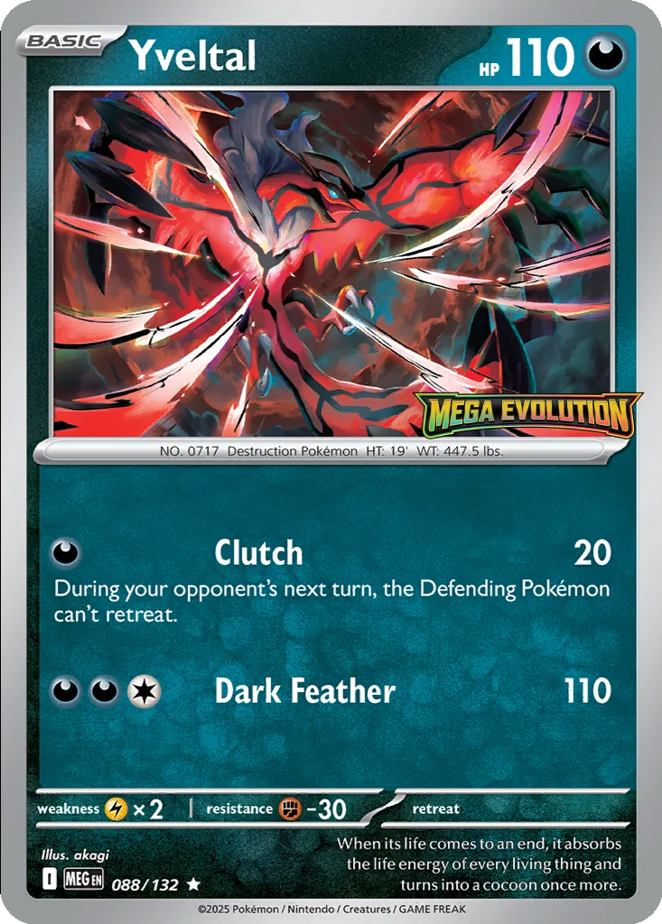 Yveltal 088/132 Mega Evolution (Expansion Stamp)