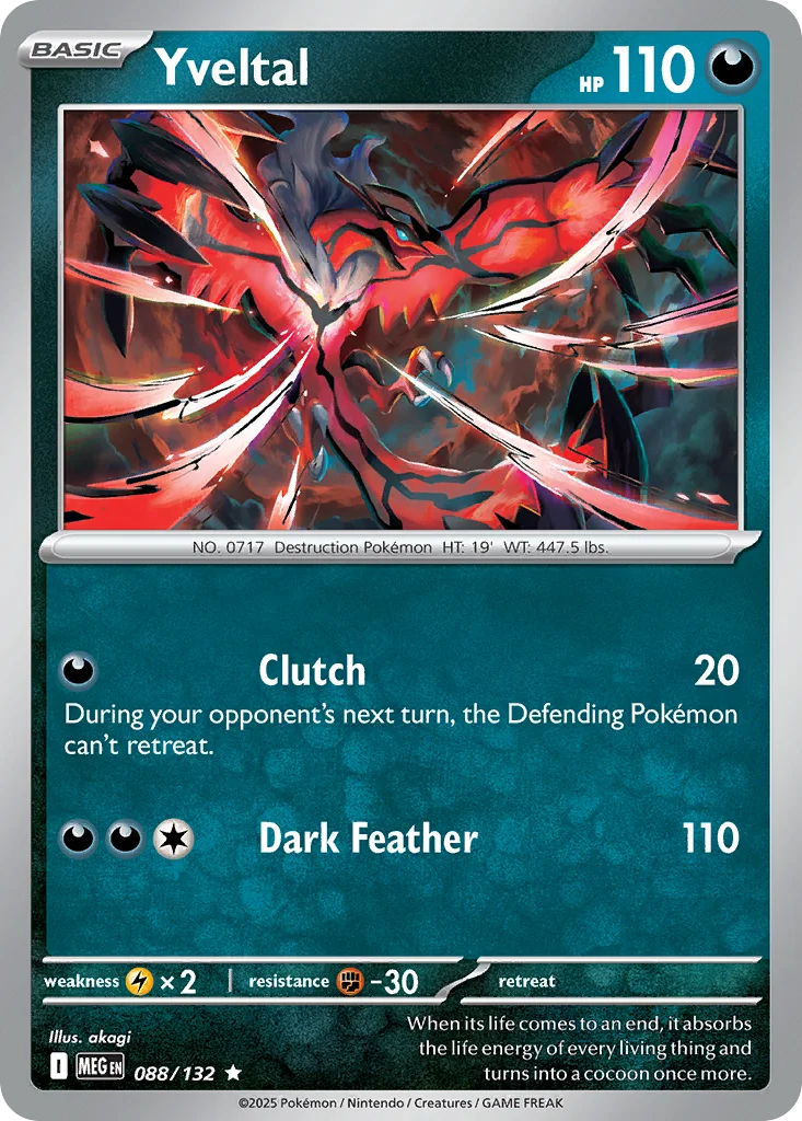Yveltal 088/132 ME01: Mega Evolution (Holo)