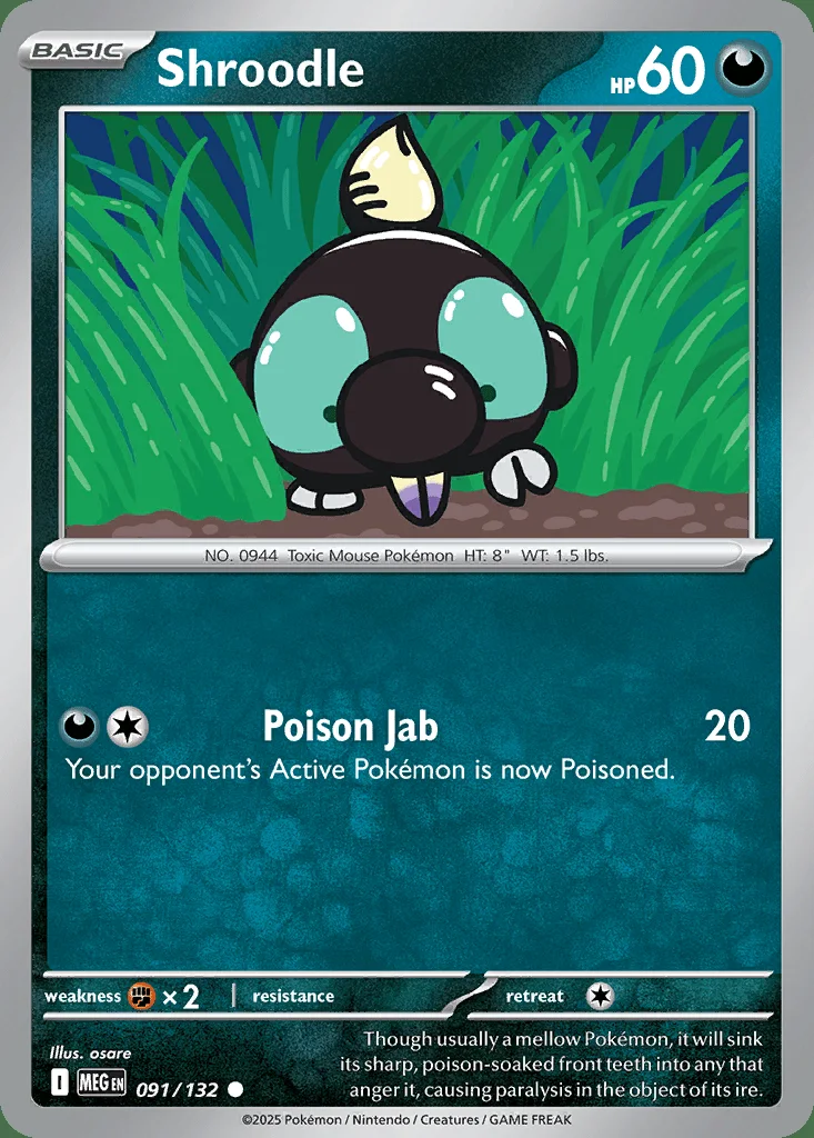 Shroodle 091/132 ME01: Mega Evolution (Normal)