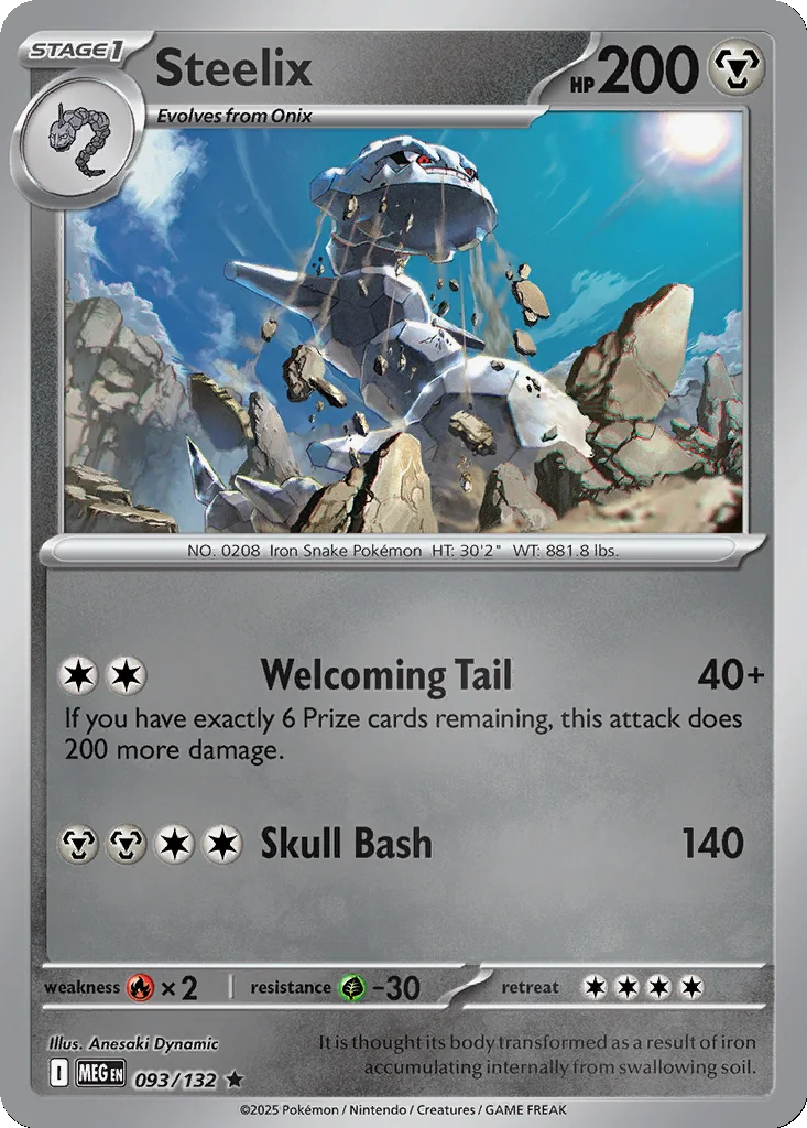 Steelix 093/132 ME01: Mega Evolution (Reverse holo)