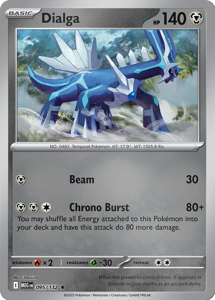 Dialga 095/132 Mega Evolution (Reverse holo)