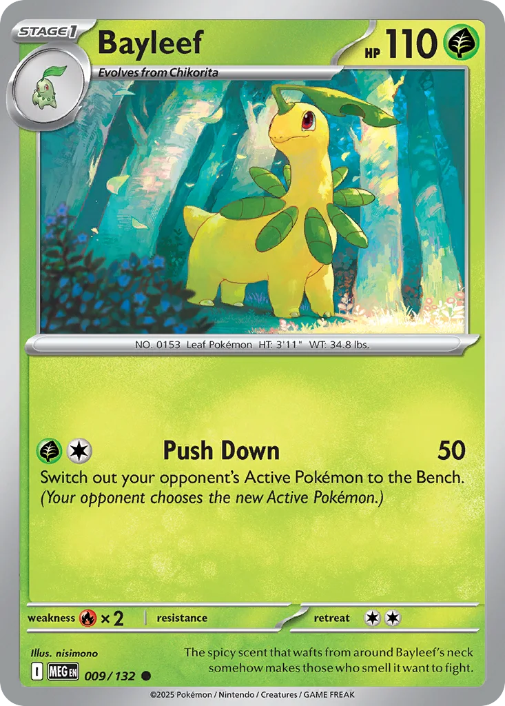 Bayleef 009/132 ME01: Mega Evolution (Normal)