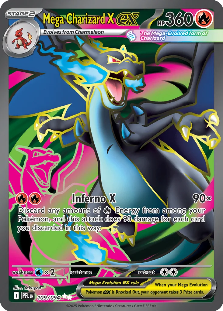 Mega Charizard X ex 109/094 Phantasmal Flames (Holo)
