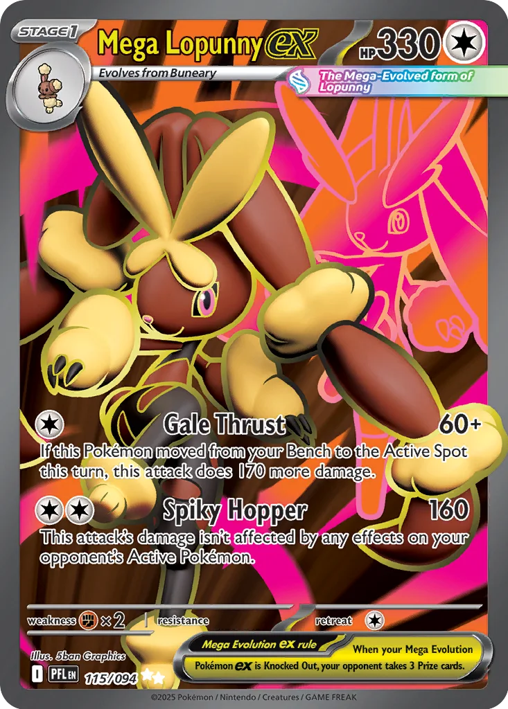 Mega Lopunny ex 115/094 Phantasmal Flames (Holo)