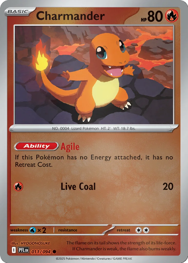 Charmander 011/094 Phantasmal Flames (Reverse holo)
