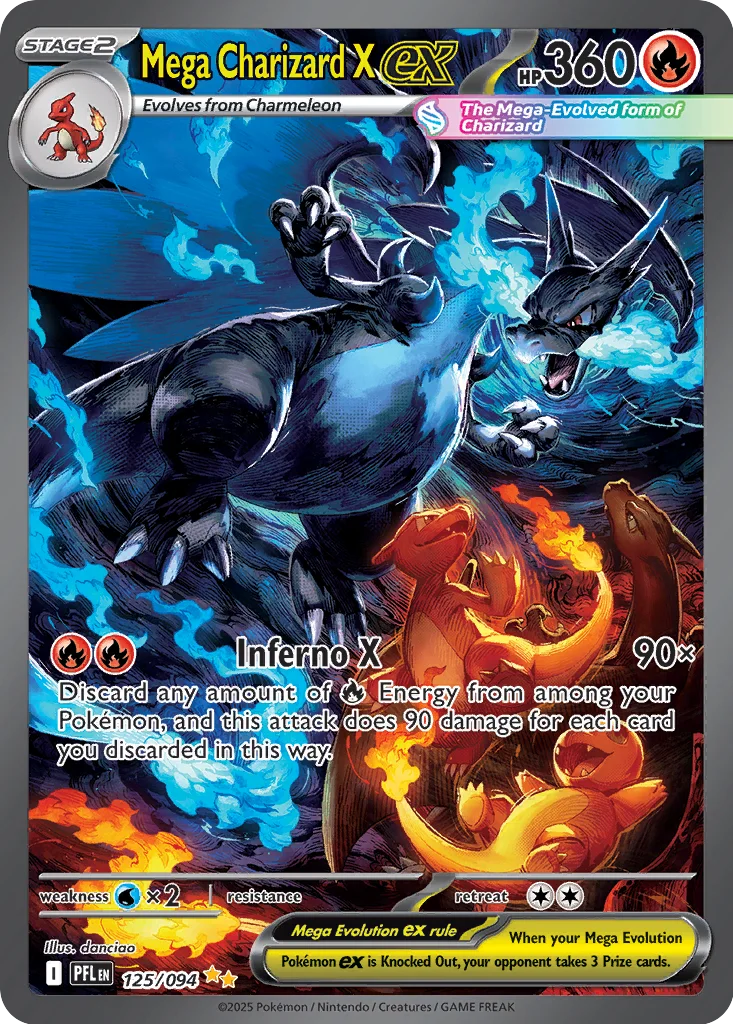 Mega Charizard X ex 125/094 Phantasmal Flames (Holo)