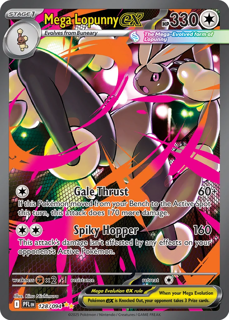 Mega Lopunny ex 128/094 ME02: Phantasmal Flames (Holo)