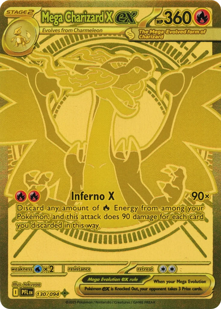 Mega Charizard X ex 130/094 Phantasmal Flames (Holo)