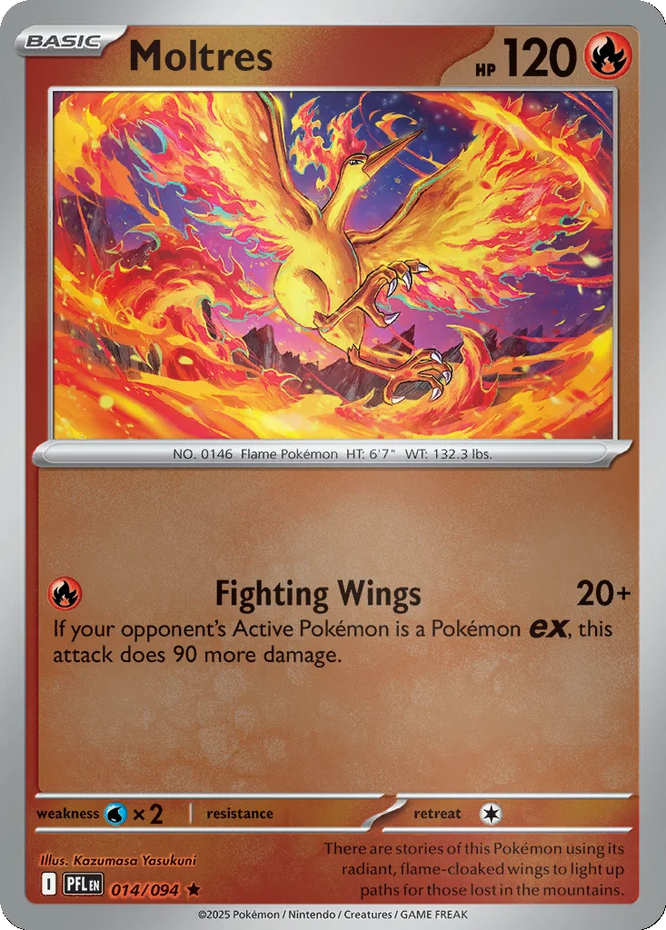Moltres 014/094 ME02: Phantasmal Flames (Reverse holo)