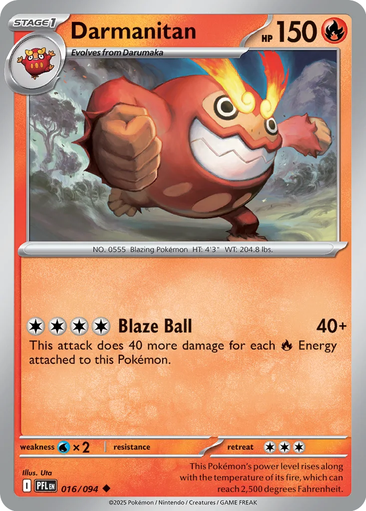 Darmanitan 016/094 ME02: Phantasmal Flames (Normal)