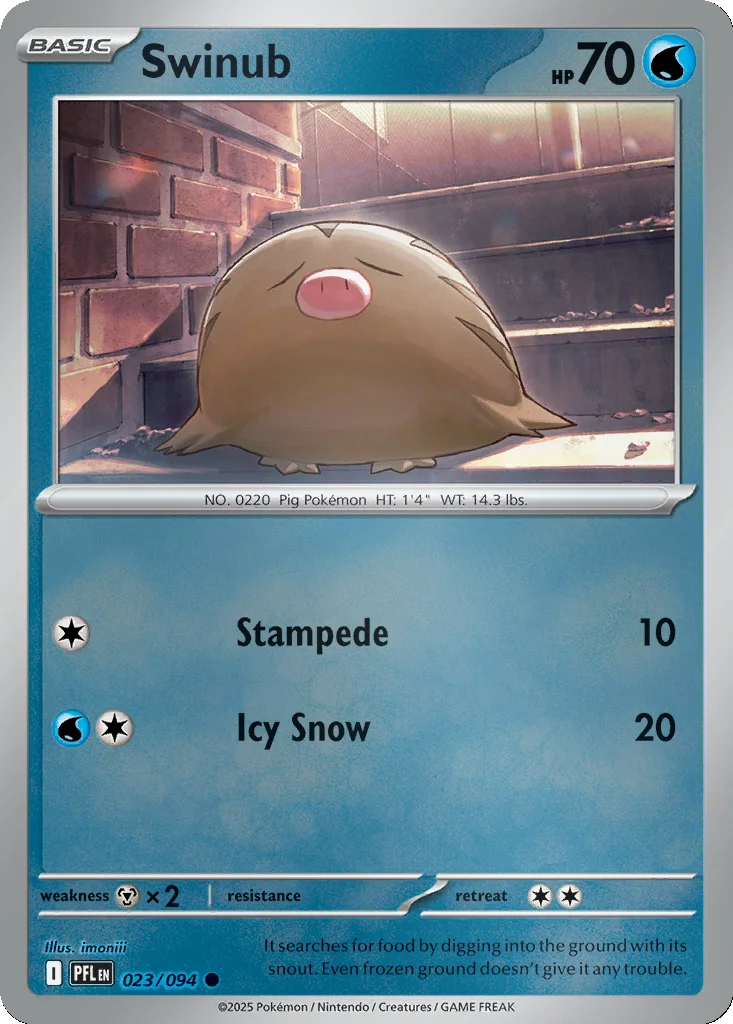Swinub 023/094 ME02: Phantasmal Flames (Reverse holo)