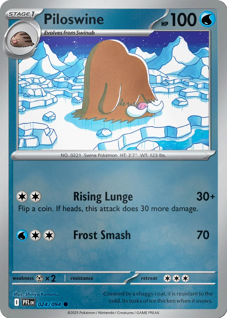 Piloswine 024/094 Phantasmal Flames (Reverse holo)