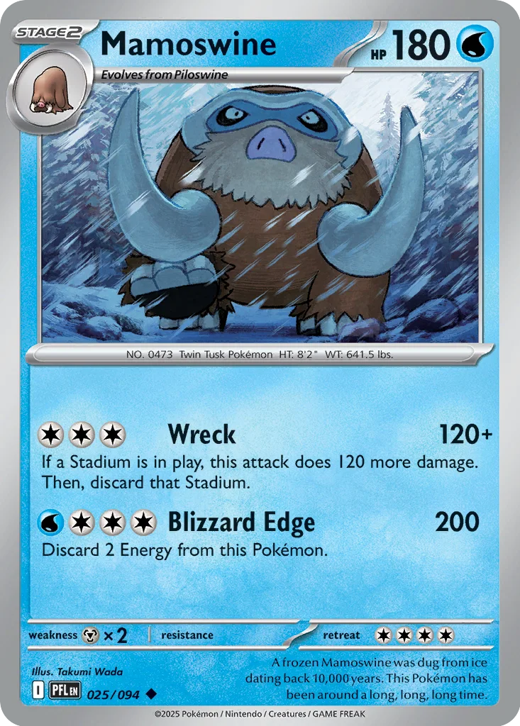 Mamoswine 025/094 ME02: Phantasmal Flames (Normal)