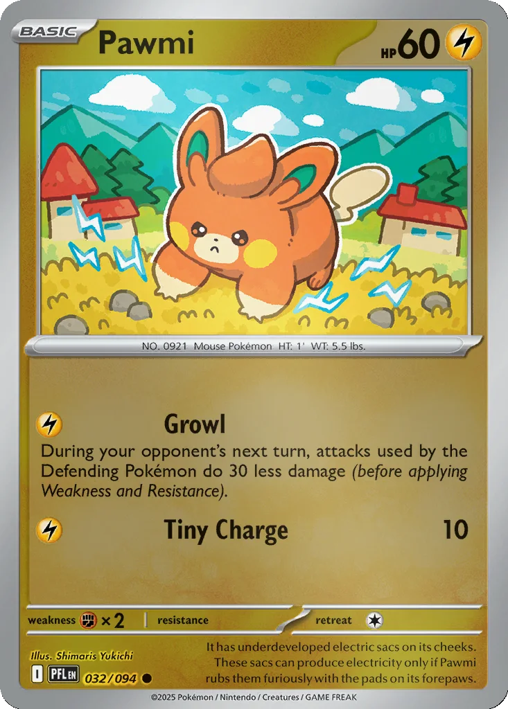 Pawmi 032/094 ME02: Phantasmal Flames (Reverse holo)