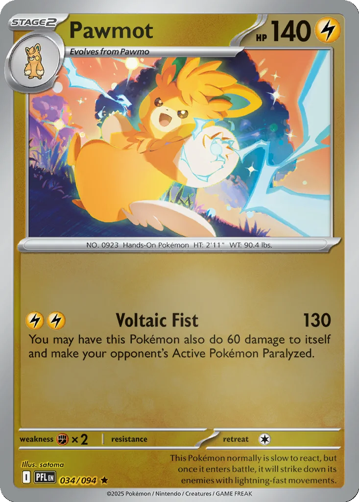 Pawmot 034/094 ME02: Phantasmal Flames (Reverse holo)