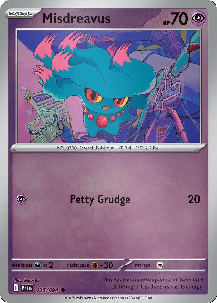 Misdreavus 035/094 Phantasmal Flames (Reverse holo)