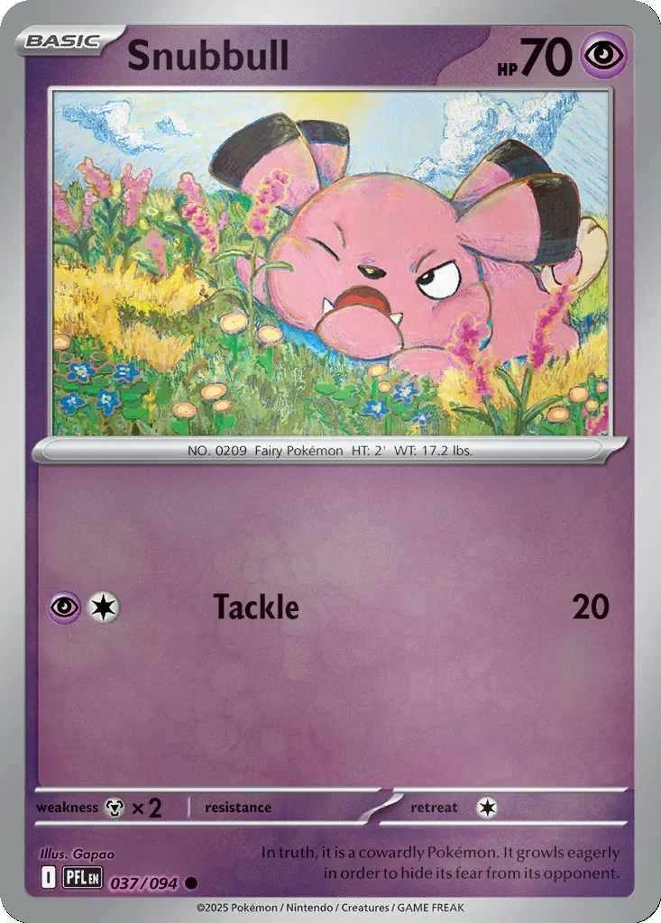 Snubbull 037/094 Phantasmal Flames (Reverse holo)