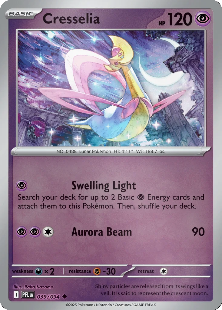 Cresselia 039/094 Phantasmal Flames (Reverse holo)