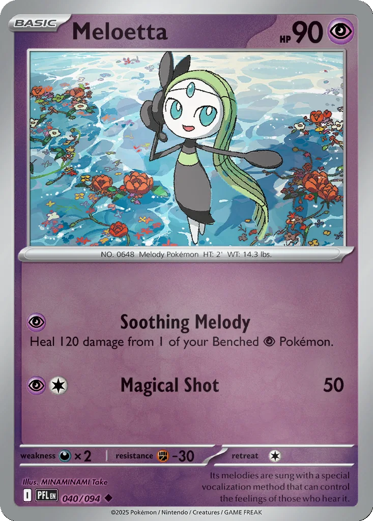 Meloetta 040/094 Phantasmal Flames (Reverse holo)