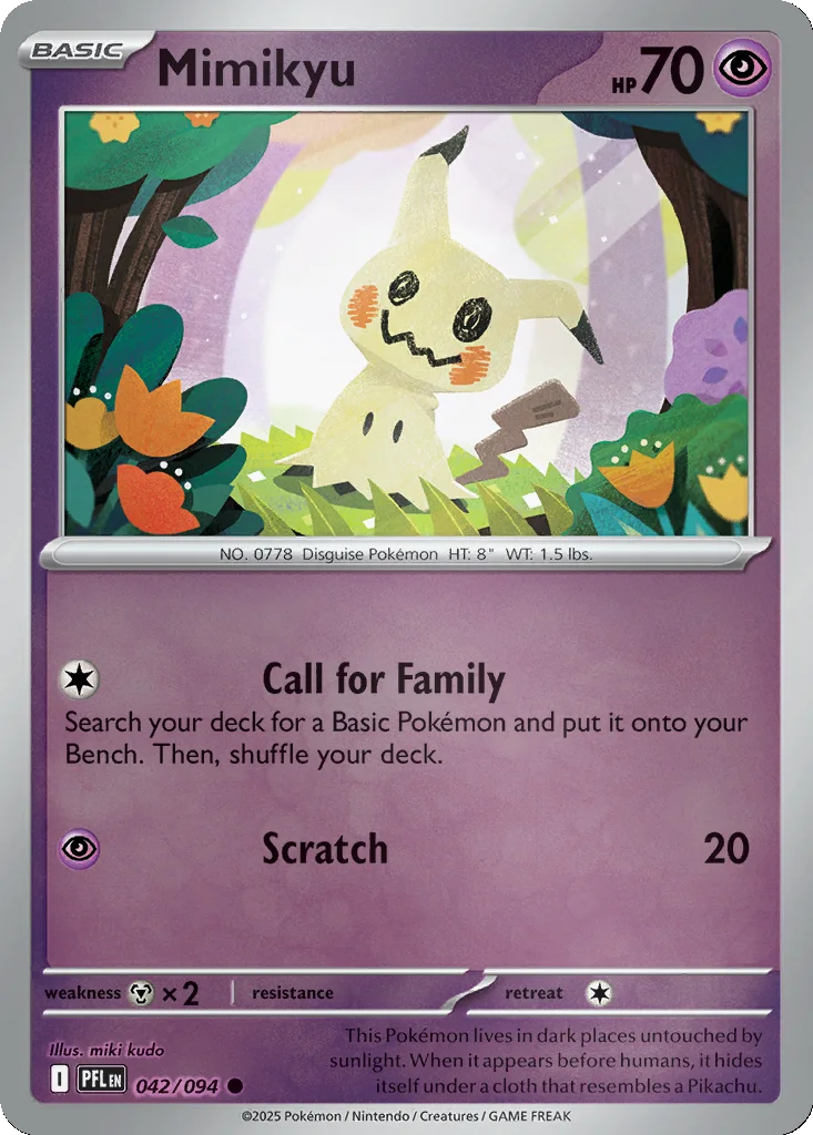 Mimikyu 042/094 ME02: Phantasmal Flames (Reverse holo)
