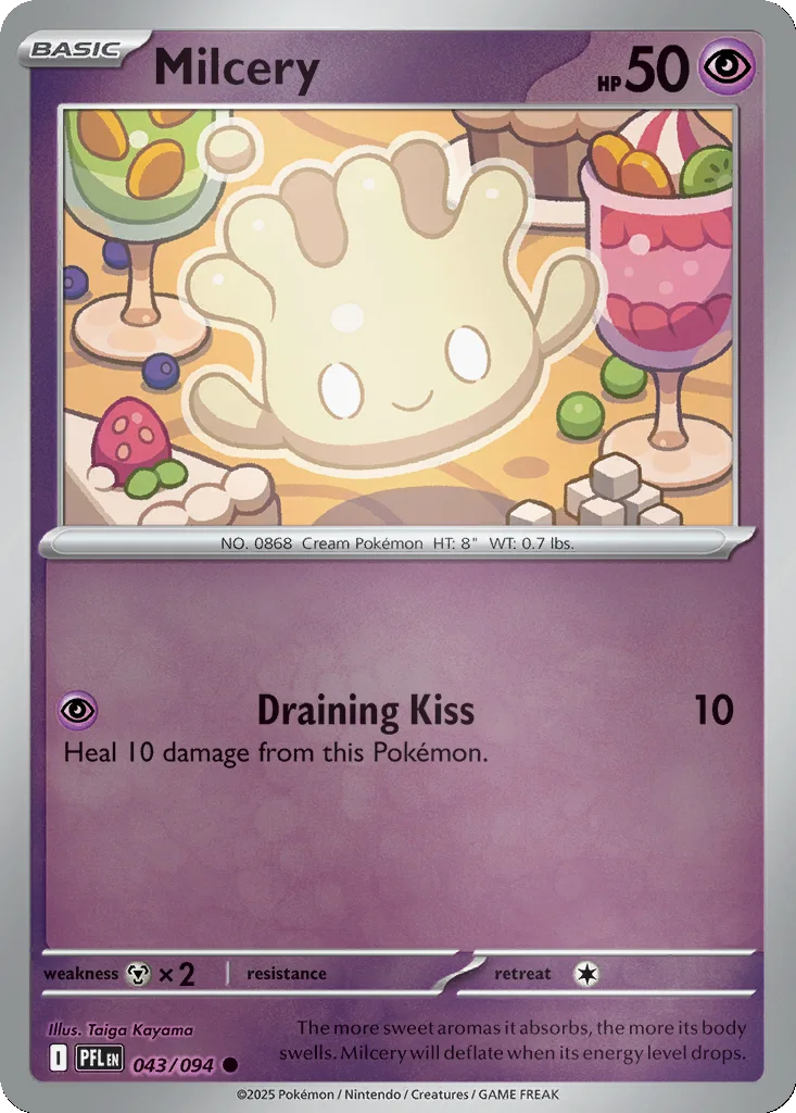 Milcery 043/094 ME02: Phantasmal Flames (Reverse holo)