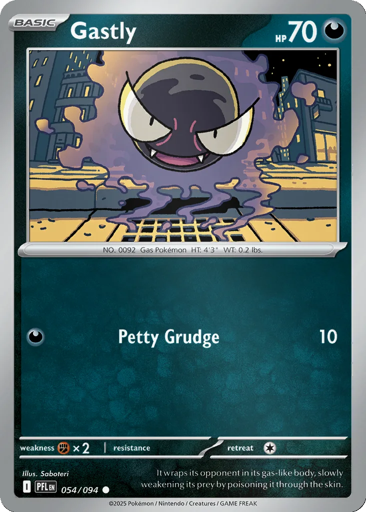 Gastly 054/094 Phantasmal Flames (Reverse holo)
