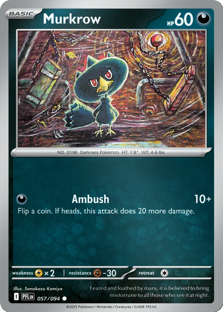 Murkrow 057/094 Phantasmal Flames (Reverse holo)