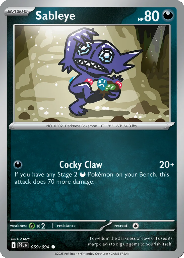 Sableye 059/094 Phantasmal Flames (Reverse holo)