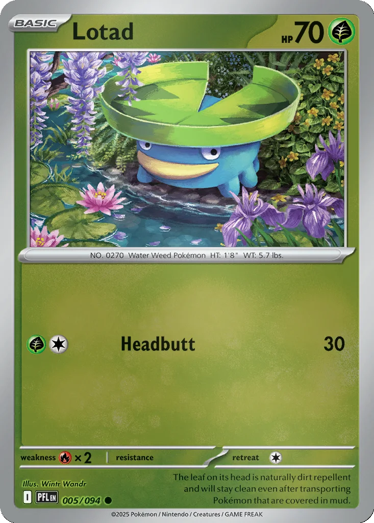 Lotad 005/094 ME02: Phantasmal Flames (Reverse holo)