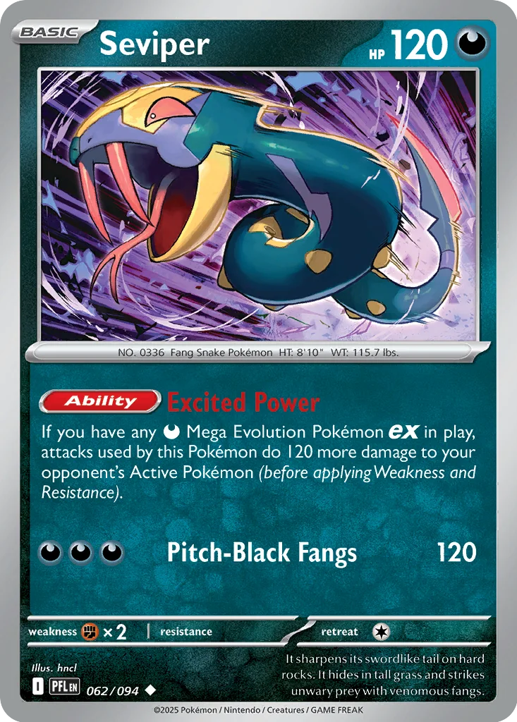 Seviper 062/094 ME02: Phantasmal Flames (Normal)