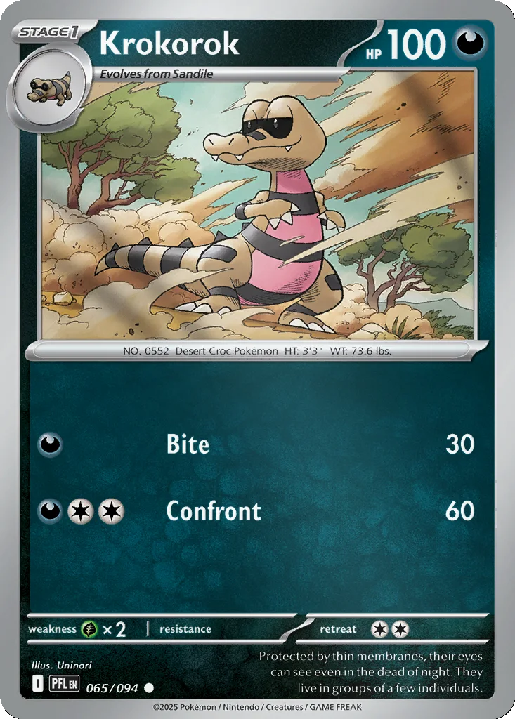 Krokorok 065/094 Phantasmal Flames (Reverse holo)
