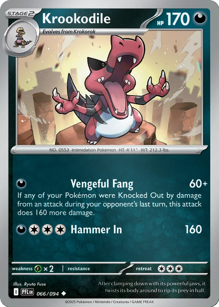 Krookodile 066/094 ME02: Phantasmal Flames (Reverse holo)