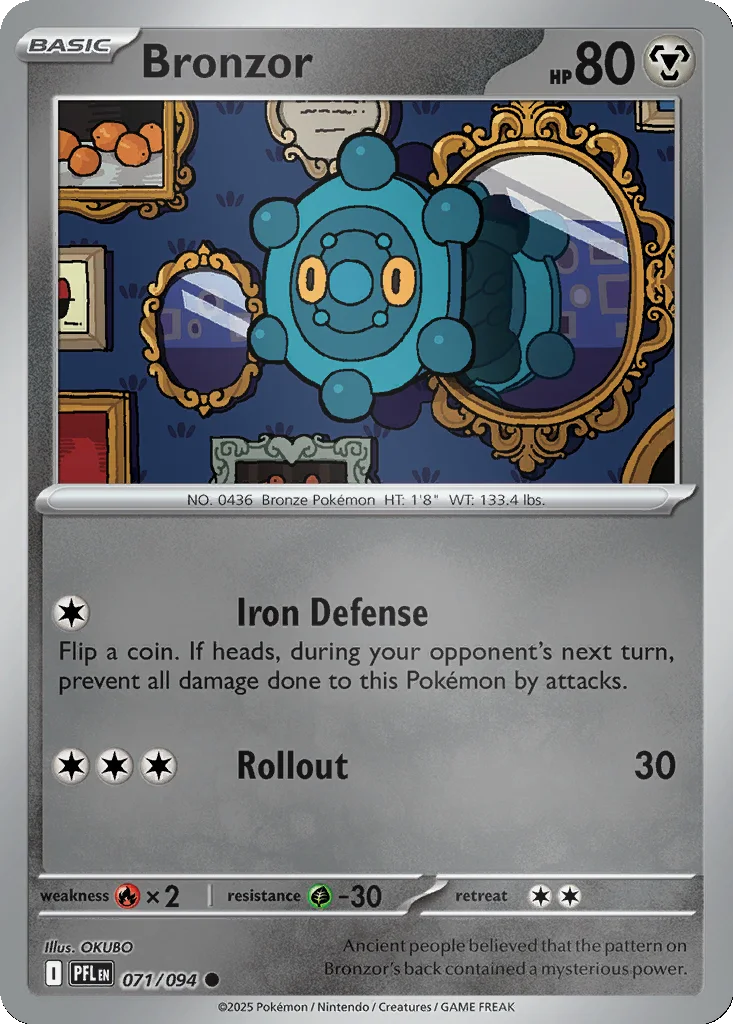 Bronzor 071/094 ME02: Phantasmal Flames (Reverse holo)