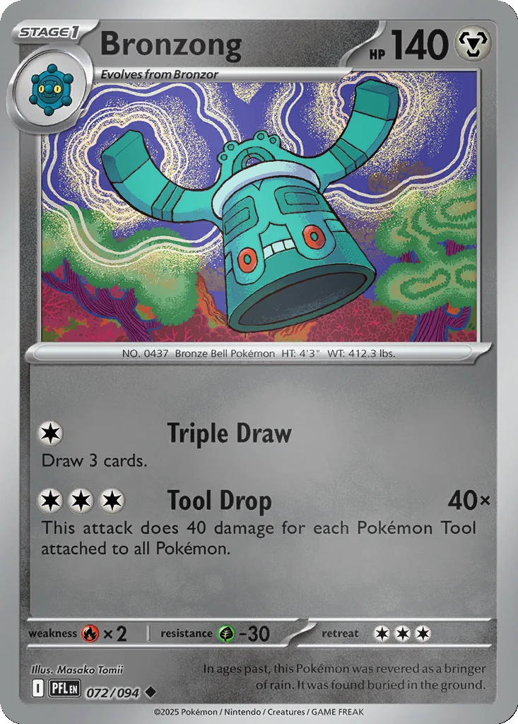 Bronzong 072/094 ME02: Phantasmal Flames (Reverse holo)