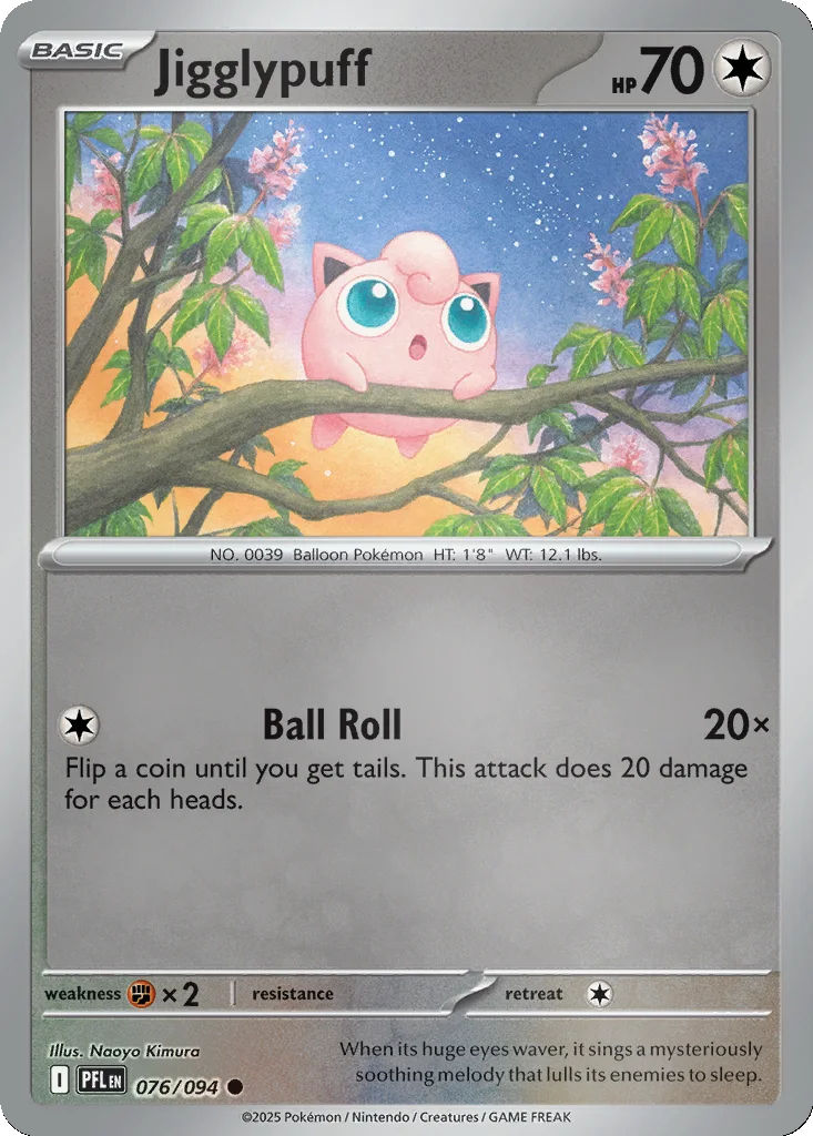 Jigglypuff 076/094 ME02: Phantasmal Flames (Reverse holo)