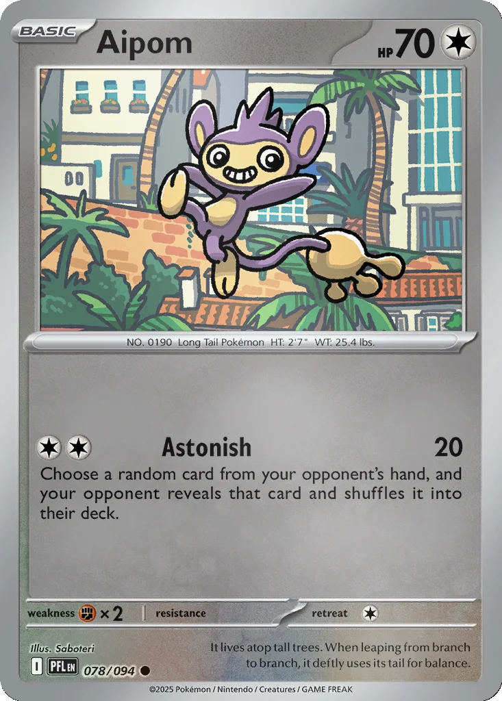 Aipom 078/094 ME02: Phantasmal Flames (Reverse holo)